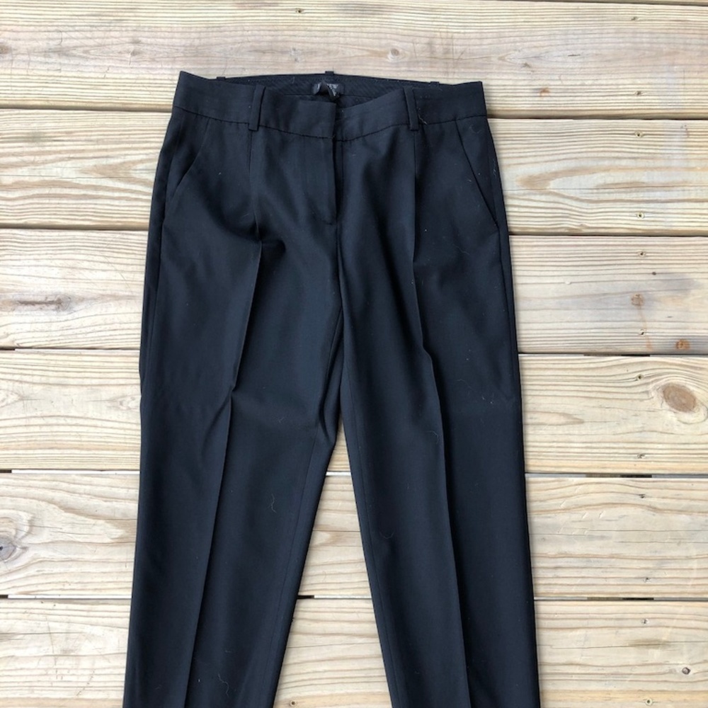 J. Crew Black Super 120s Favorite Fit Cropped Pant